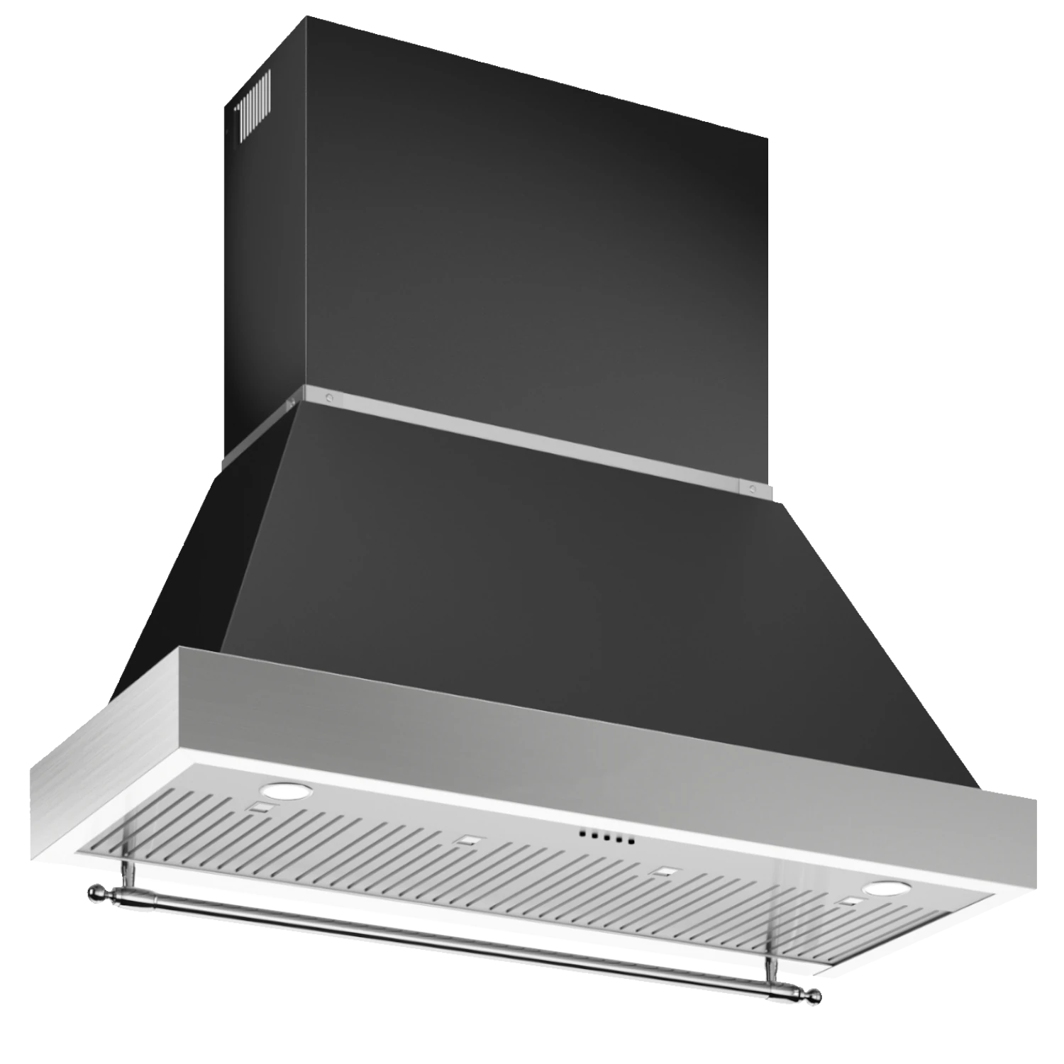 Вытяжка настенная Bertazzoni K120HERTX+KC48HERTNE 120 см, Heritage, черный матовый (в сборе)