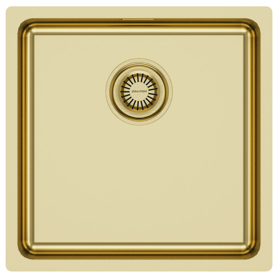 Кухонная мойка Paulmark VISTA 44 PM304444-LG светлое золото 440×440×200 мм