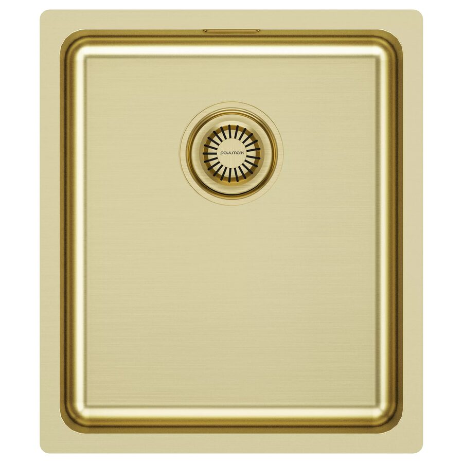 Кухонная мойка Paulmark VISTA 38 PM904438-GM вороненая сталь 440×380×200 мм